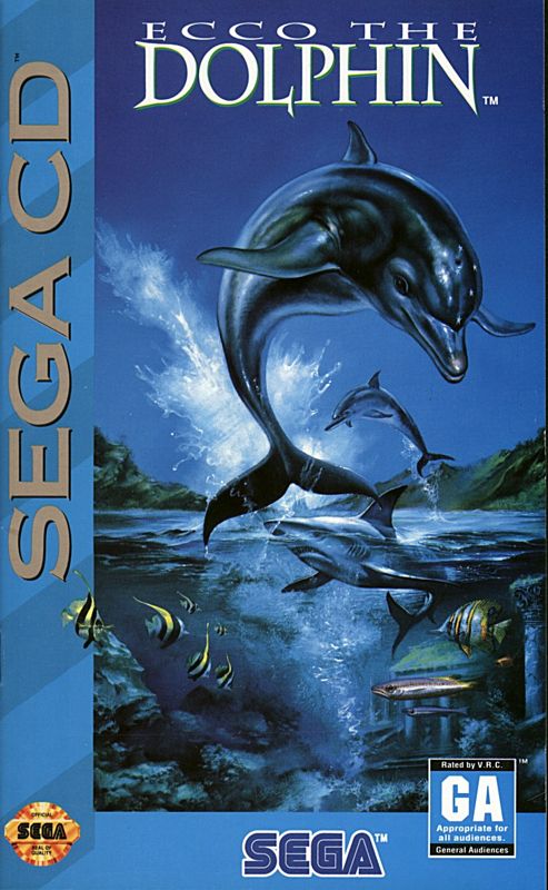 Ecco The Dolphin box art for Sega Mega CD